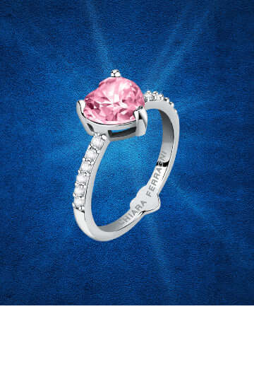 Bague Chiara Ferragni Infinity Love Plaqué Rhodium cristal rose - Chiara FERRAGNI - Bijouterie TAMARA