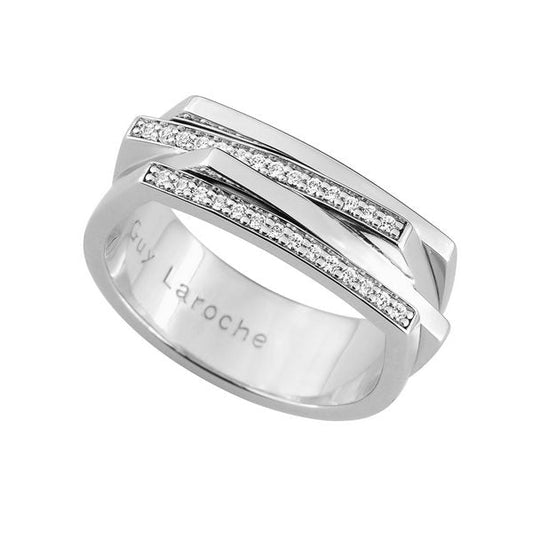 Bague Guy Laroche argent et zirconium - Guy Laroche - Bijouterie TAMARA