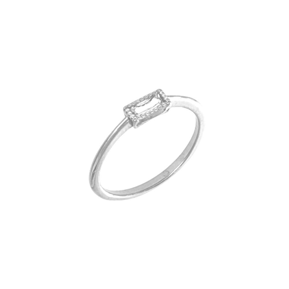 Bague SAUNIER Baguette Argent - Saunier - Bijouterie TAMARA