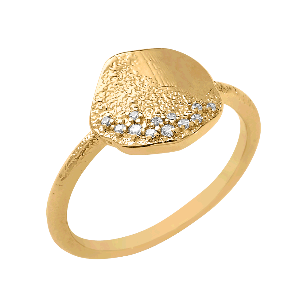 Bague SAUNIER Minéral Plaqué Or - Saunier - Bijouterie TAMARA