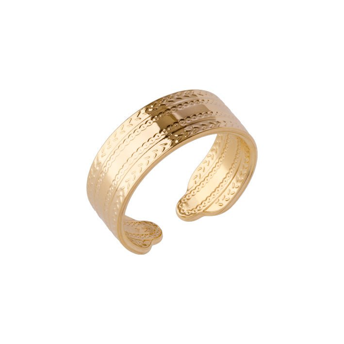 Bague SAUNIER Sisal ajustable, Plaqué Or - Saunier - Bijouterie TAMARA