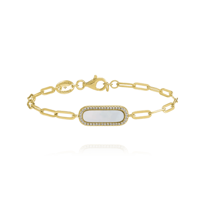 Bracelet Charles Garnier STYLES Nacre Argent doré oxydes - Charles Garnier - Bijouterie TAMARA