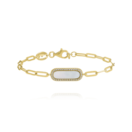 Bracelet Charles Garnier STYLES Nacre Argent doré oxydes - Charles Garnier - Bijouterie TAMARA