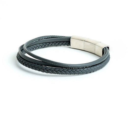 Bracelet Gemini Cuir Arte Grey - Gemini - Bijouterie TAMARA