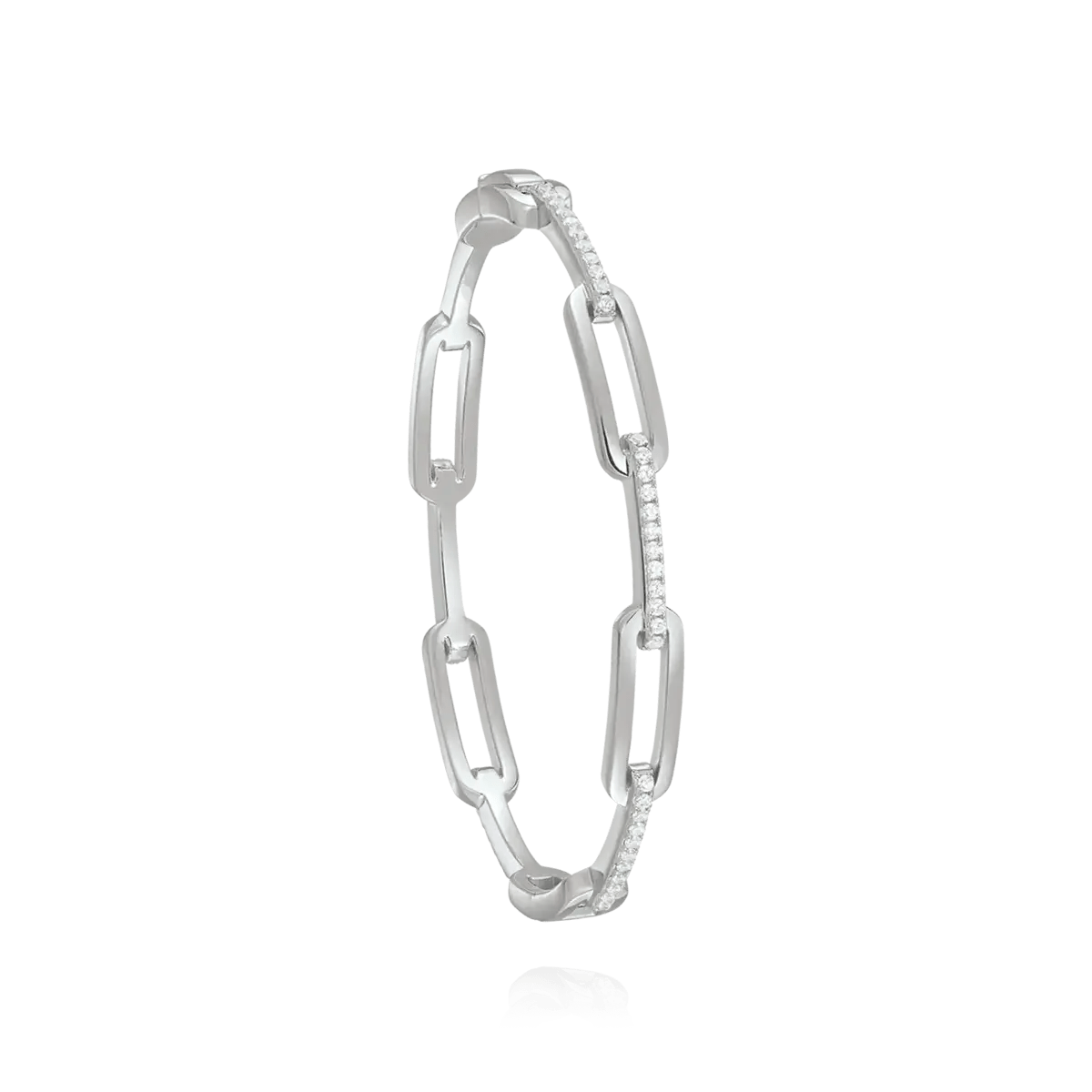 Bracelet Jonc Charles Garnier STYLES Maillons Argent oxydes - Charles Garnier - Bijouterie TAMARA