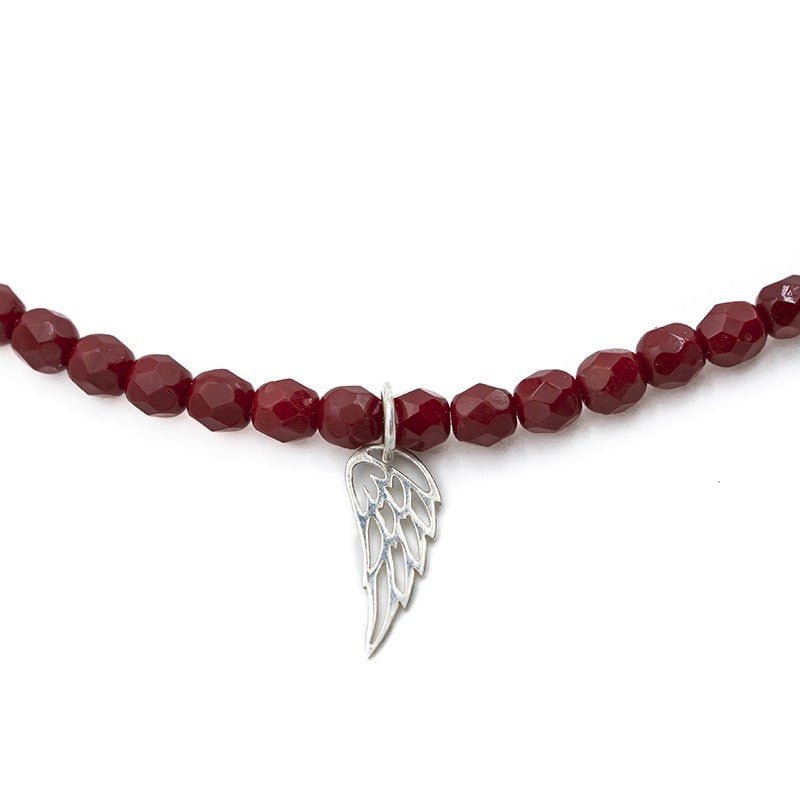 Collier ANGEL Bordeaux - Bracelet 2 tours - Têtes Blondes - Bijouterie TAMARA