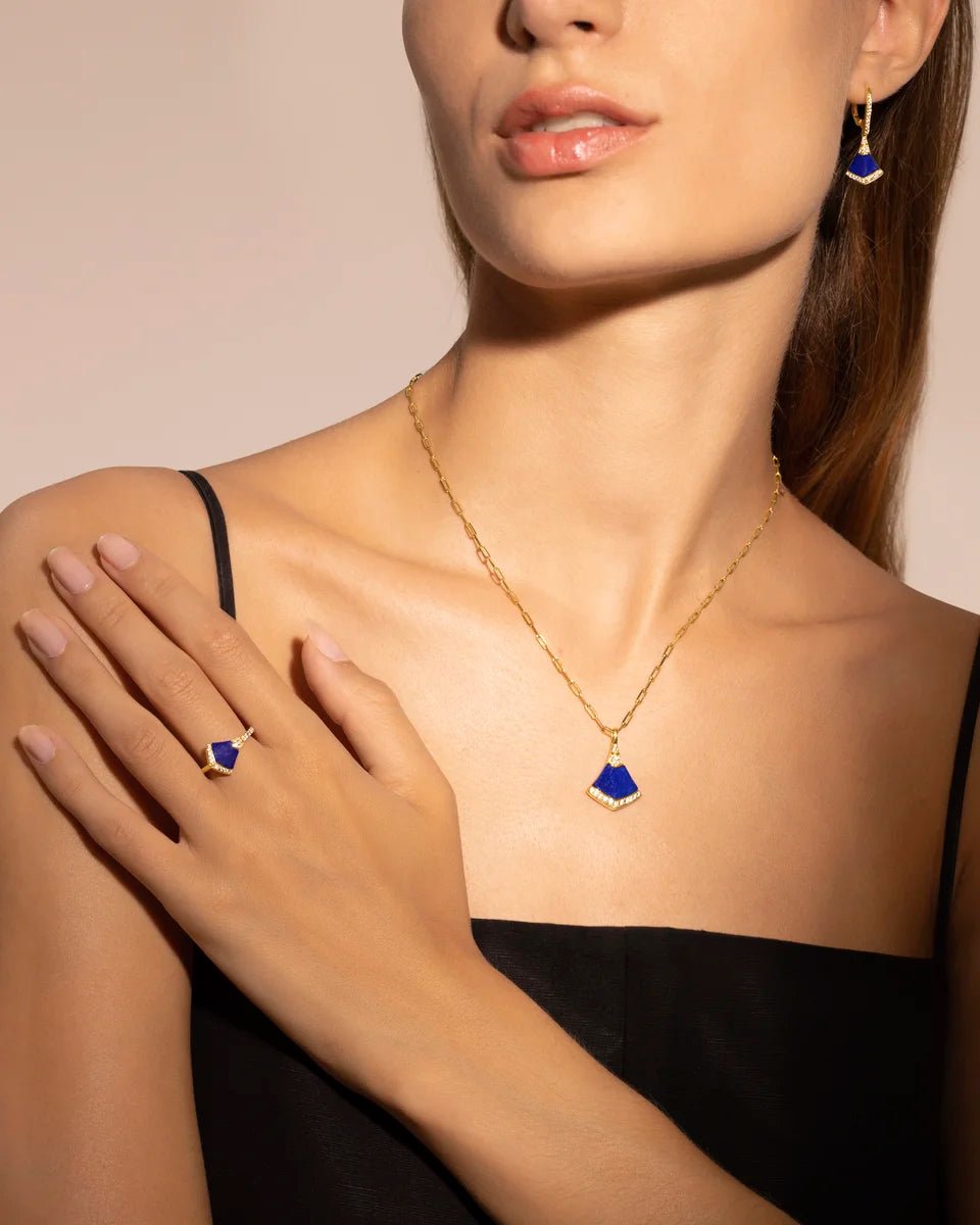 Collier Charles Garnier LÉGENDE Lapis - Lazuli Argent doré oxydes - Charles Garnier - Bijouterie TAMARA