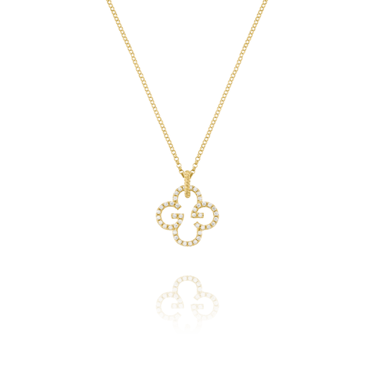 Collier Charles Garnier LÉGENDE Trèfle Argent doré oxydes - Charles Garnier - Bijouterie TAMARA