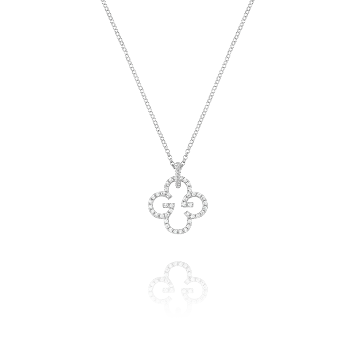 Collier Charles Garnier LÉGENDE Trèfle Argent oxydes - Charles Garnier - Bijouterie TAMARA