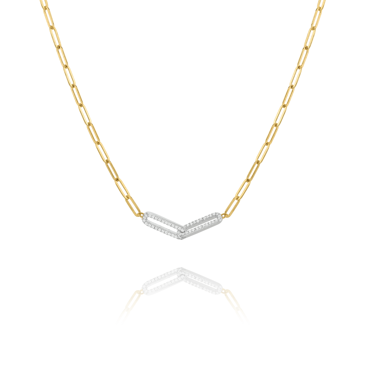 Collier Charles Garnier STYLES Maille Ovale Argent doré oxydes - Charles Garnier - Bijouterie TAMARA