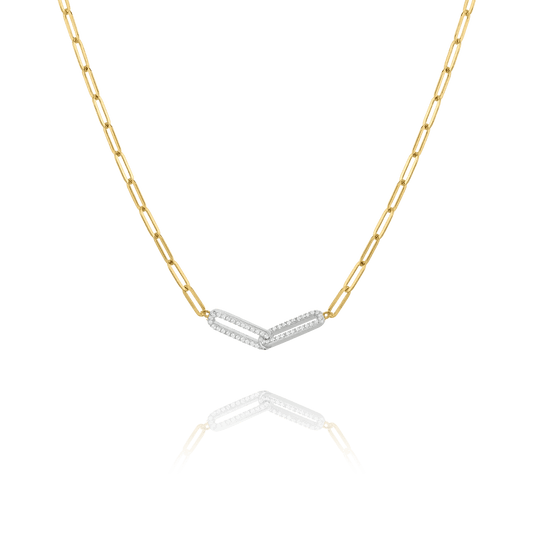 Collier Charles Garnier STYLES Maille Ovale Argent doré oxydes - Charles Garnier - Bijouterie TAMARA