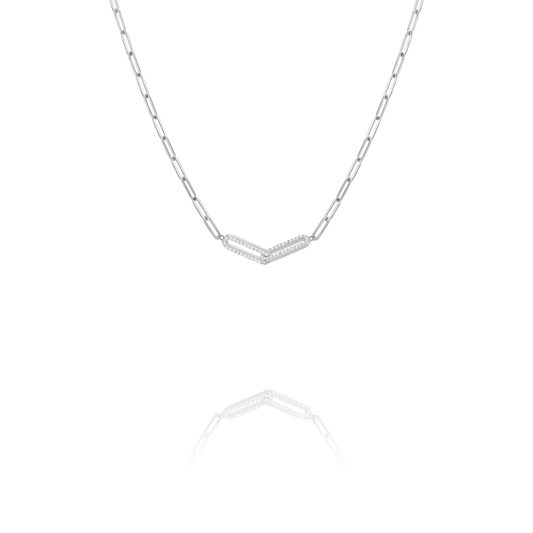 Collier Charles Garnier STYLES Maille Ovale Argent oxydes - Charles Garnier - Bijouterie TAMARA