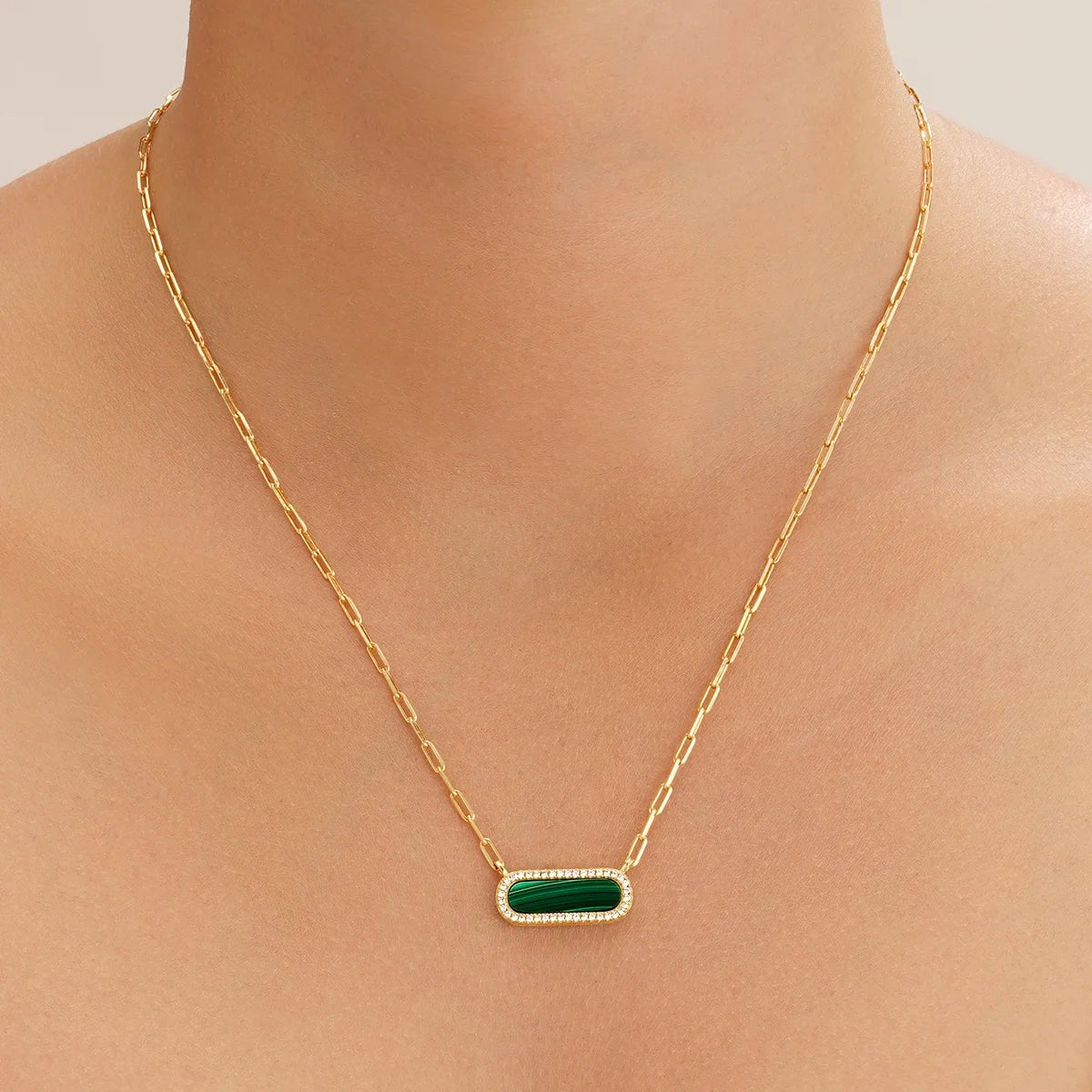 Collier Charles Garnier STYLES Malachite Argent doré oxydes - Charles Garnier - Bijouterie TAMARA