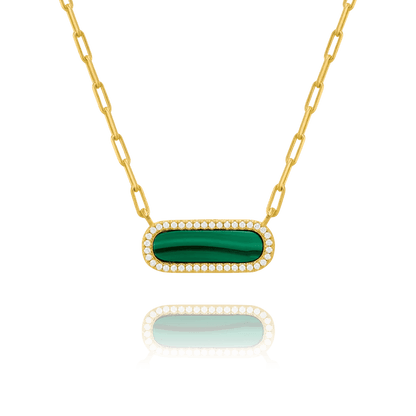 Collier Charles Garnier STYLES Malachite Argent doré oxydes - Charles Garnier - Bijouterie TAMARA