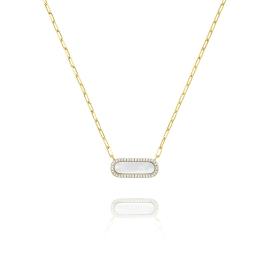 Collier Charles Garnier STYLES Nacre Argent doré oxydes - Charles Garnier - Bijouterie TAMARA