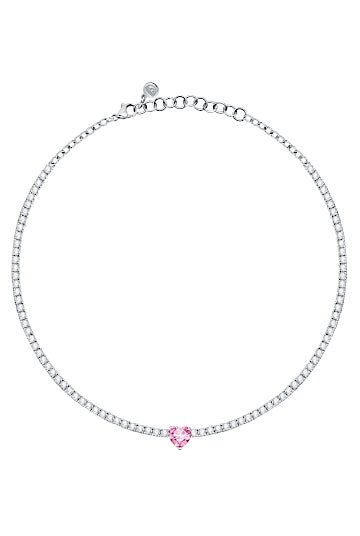 Collier Chiara Ferragni Fairy Tale Plaqué Rhodium et Cristal Rose - Chiara FERRAGNI - Bijouterie TAMARA