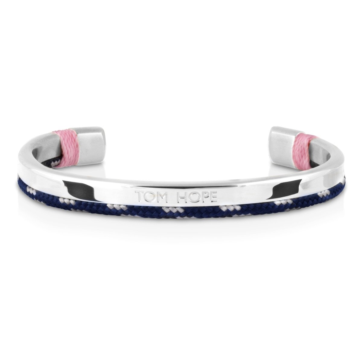 Jonc Tom Hope Hybrid Cuff Coral Pink Silver - Tom Hope - Bijouterie TAMARA