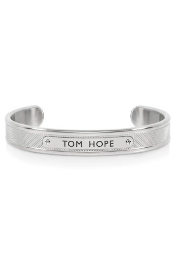 Jonc Tom Hope Knurled Cuff Silver M - Tom Hope - Bijouterie TAMARA