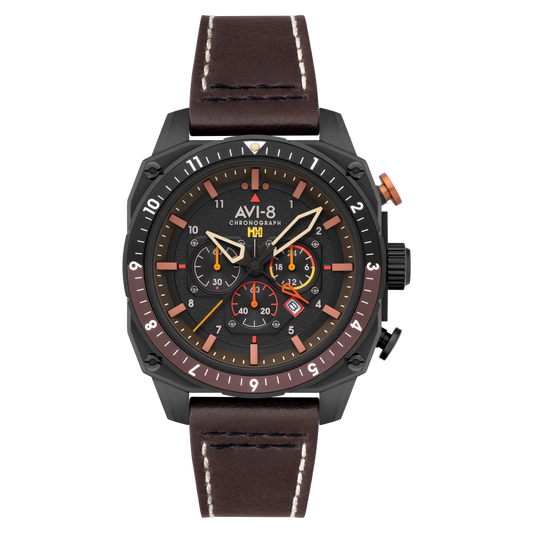 Montre AVI - 8 Hawker Hunter Atlas dual Time Chrono Soot Black - AVI - 8 - Bijouterie TAMARA