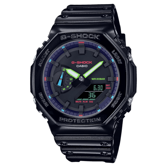 Montre CASIO G - SHOCK GA - 2100RGB - 1AER - G - Shock - Bijouterie TAMARA