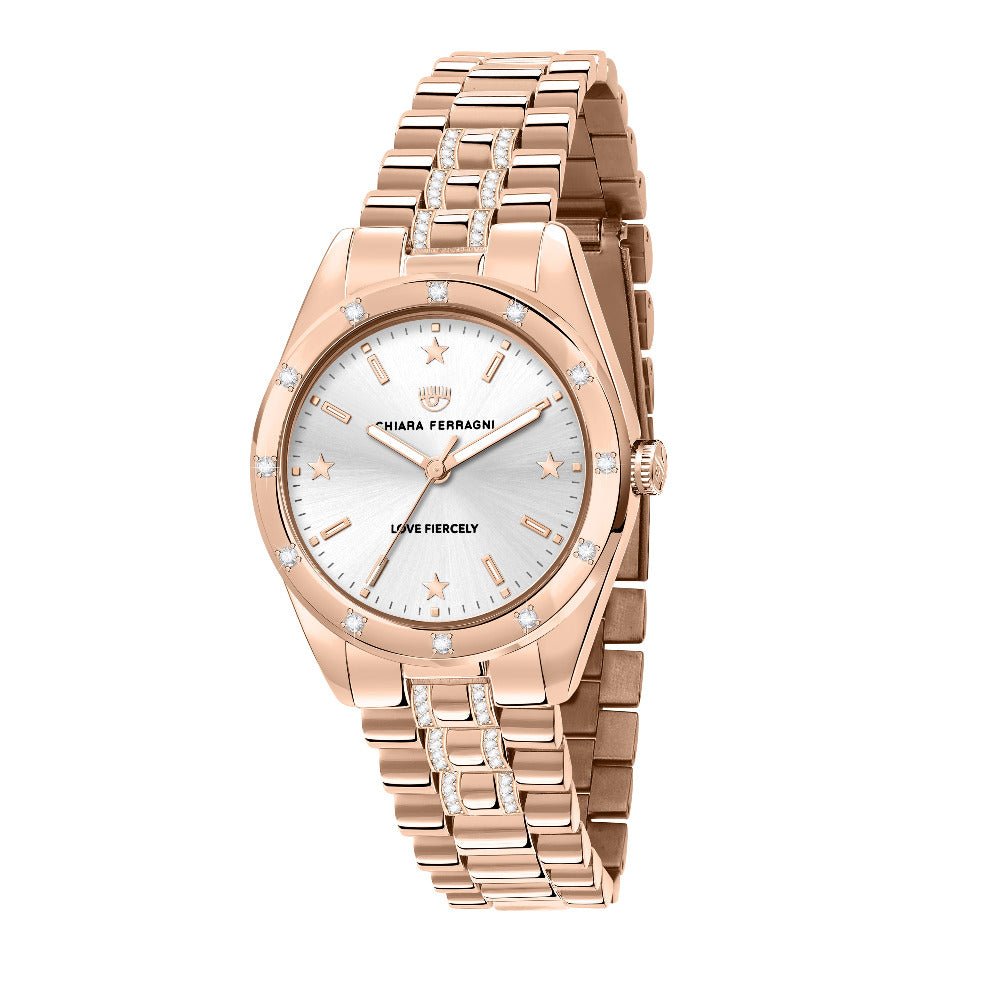 Montre Chiara Ferragni Everyday rose dorée cadran argent - Chiara FERRAGNI - Bijouterie TAMARA