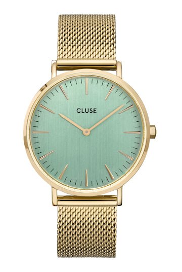 Montre CLUSE Boho Chic Mesh Dorée vert - Cluse - Bijouterie TAMARA