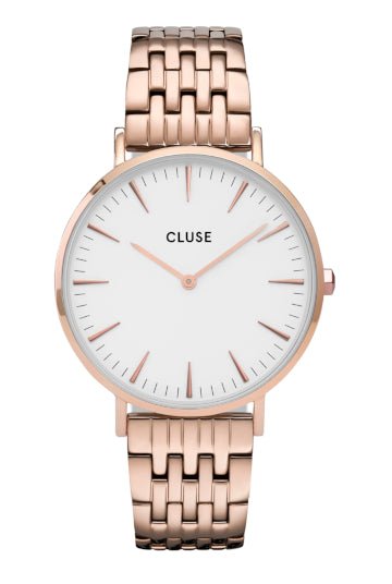 Montre CLUSE Boho Chic Multi Link Rose dorée Blanc - Cluse - Bijouterie TAMARA