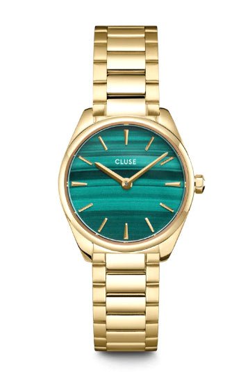 Montre CLUSE Féroce Mini Dorée Verte - Cluse - Bijouterie TAMARA