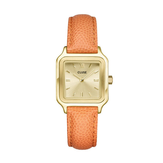 Montre CLUSE Gracieuse Petite Dorée Cuir Orange - Cluse - Bijouterie TAMARA