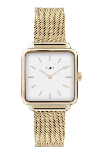 Montre CLUSE La Tétragone Mesh Dorée Blanc - Cluse - Bijouterie TAMARA