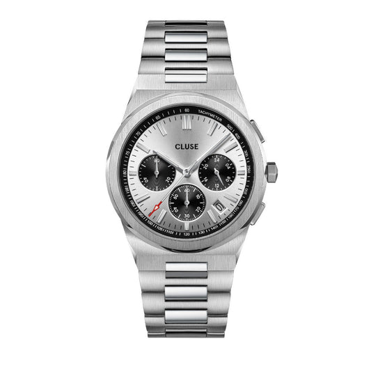 Montre CLUSE Vigoureux Chrono Acier Argent - Cluse - Bijouterie TAMARA