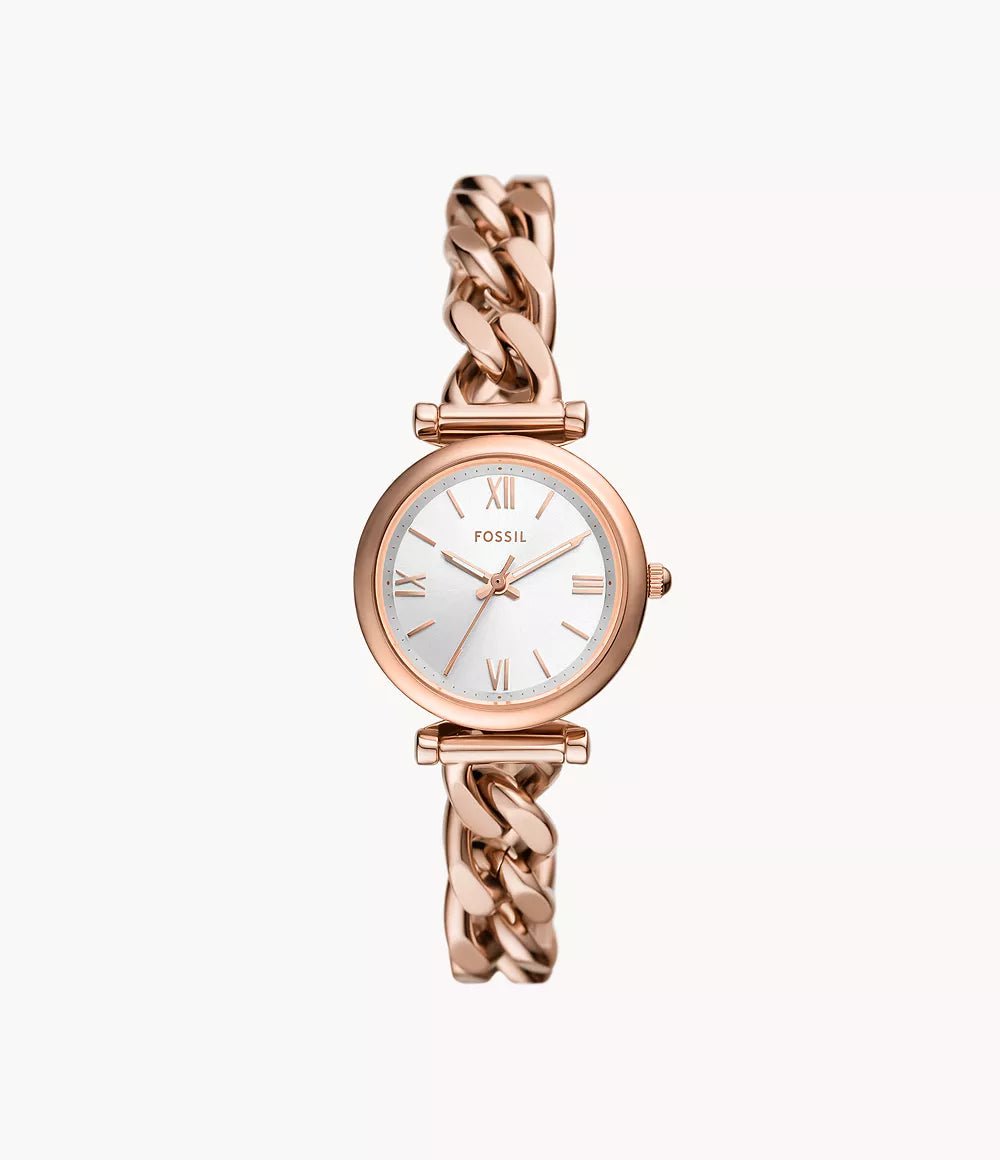 Montre FOSSIL Carlie Chaîne rose dorée - Fossil - Bijouterie TAMARA