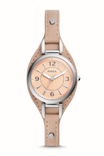 Montre FOSSIL Carlie cuir beige - Fossil - Bijouterie TAMARA