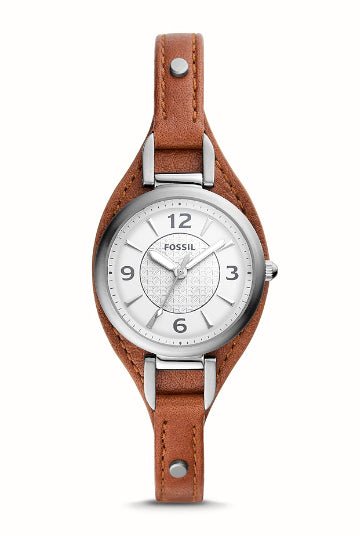 Montre FOSSIL Carlie cuir marron - Fossil - Bijouterie TAMARA