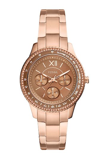 Montre FOSSIL Stella multifonction Rose doré - Fossil - Bijouterie TAMARA