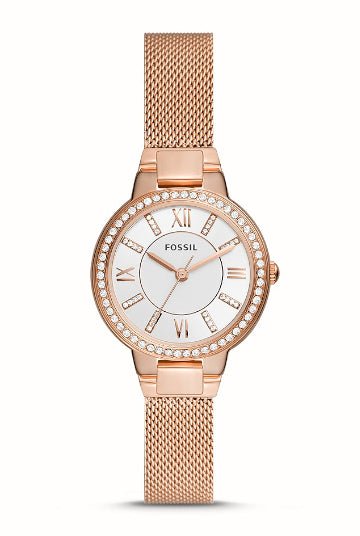 Montre FOSSIL Virginia Rose Dorée maille milanaise - Fossil - Bijouterie TAMARA