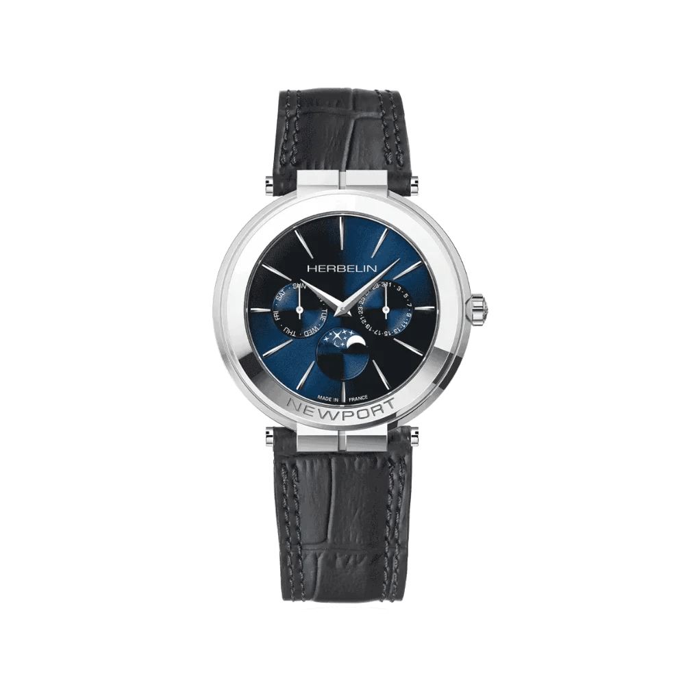 Montre HERBELIN Newport Slim Phase de Lune - Michel Herbelin - Bijouterie TAMARA