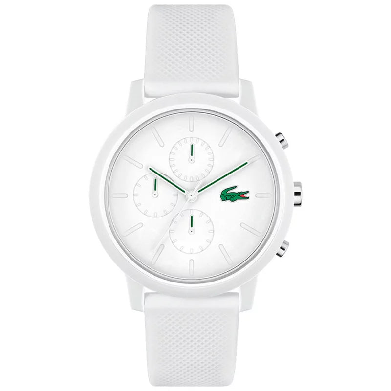 Montre LACOSTE 12.12 chrono homme blanc - Lacoste - Bijouterie TAMARA