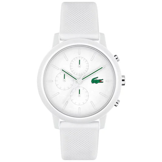 Montre LACOSTE 12.12 chrono homme blanc - Lacoste - Bijouterie TAMARA