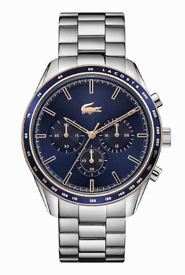 Montre LACOSTE BOSTON chrono acier bleu - Lacoste - Bijouterie TAMARA