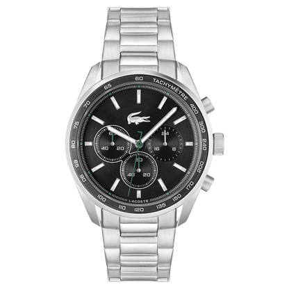 Montre LACOSTE Boston Chrono homme acier noir - Lacoste - Bijouterie TAMARA