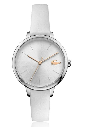 Montre LACOSTE Cannes cuir blanc - Lacoste - Bijouterie TAMARA