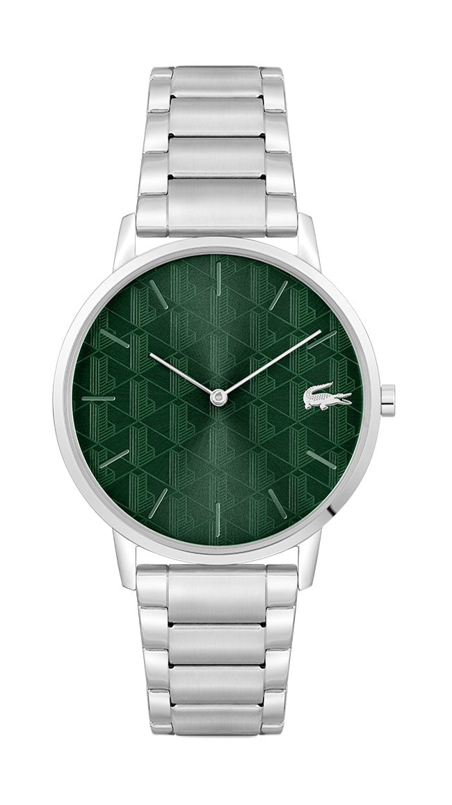 Montre LACOSTE Crocorigin homme acier vert - Lacoste - Bijouterie TAMARA