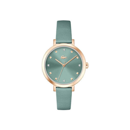 Montre LACOSTE Riga femme dorée vert Cuir vert - Lacoste - Bijouterie TAMARA