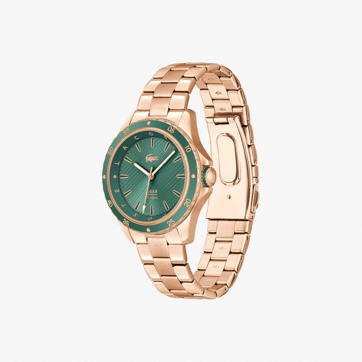 Montre LACOSTE Santorini femme rose dorée vert - Lacoste - Bijouterie TAMARA