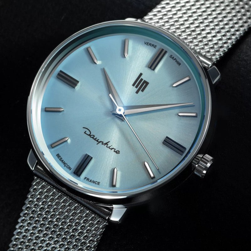 Montre LIP Dauphine Acier bleu ciel 29mm - LIP - Bijouterie TAMARA