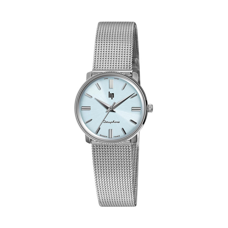 Montre LIP Dauphine Acier bleu ciel 29mm - LIP - Bijouterie TAMARA