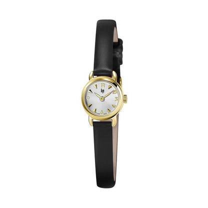 Montre LIP Henriette dorée cuir noir - LIP - Bijouterie TAMARA