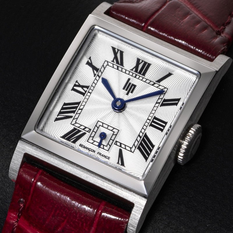 Montre LIP T18 Churchill C18 Argent Cuir Rouge - LIP - Bijouterie TAMARA