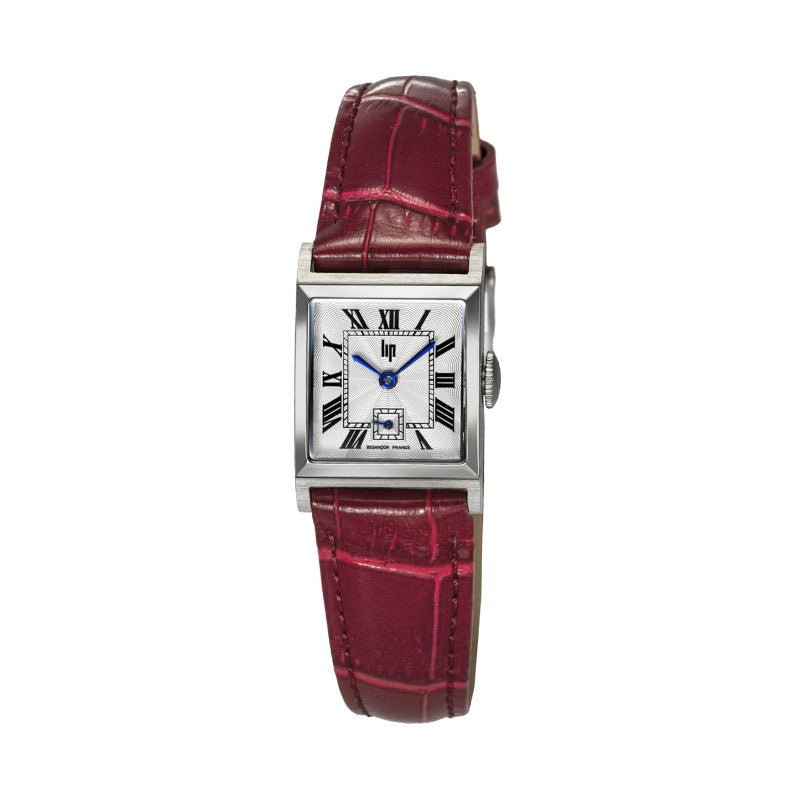 Montre LIP T18 Churchill C18 Argent Cuir Rouge - LIP - Bijouterie TAMARA